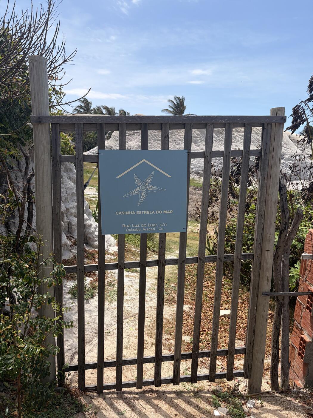 Portão de entrada da Casinha Estrela do Mar